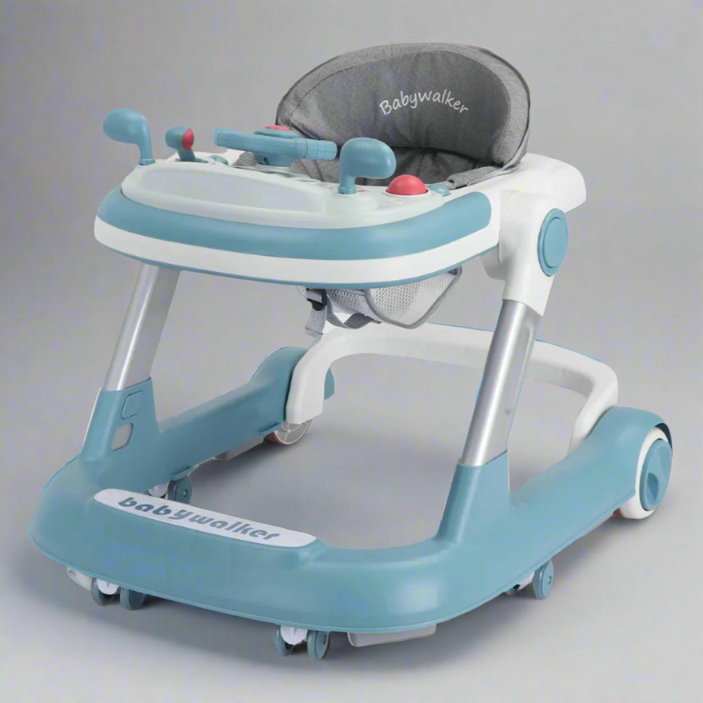2 in 1 Baby Walker with Adjustable Speed and Detachable Tray – Foldable Infant Walker for Play and Feeding 2