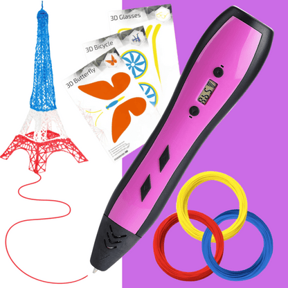 3D Printing Pen with 3M PLA Filament – Handheld 3D Doodle Pen for Beginners and Professionals, Lightweight and Portable 1