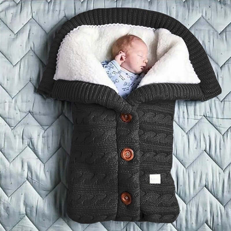 Baby Sleeping Bag with Knit Design – Warm and Breathable Swaddle for Newborns 10