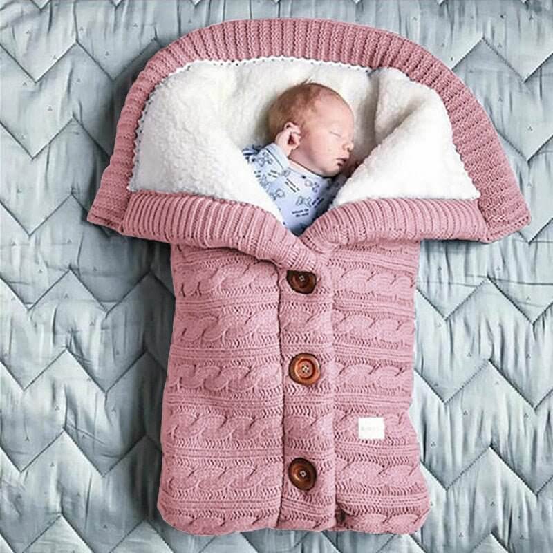Baby Sleeping Bag with Knit Design – Warm and Breathable Swaddle for Newborns 4