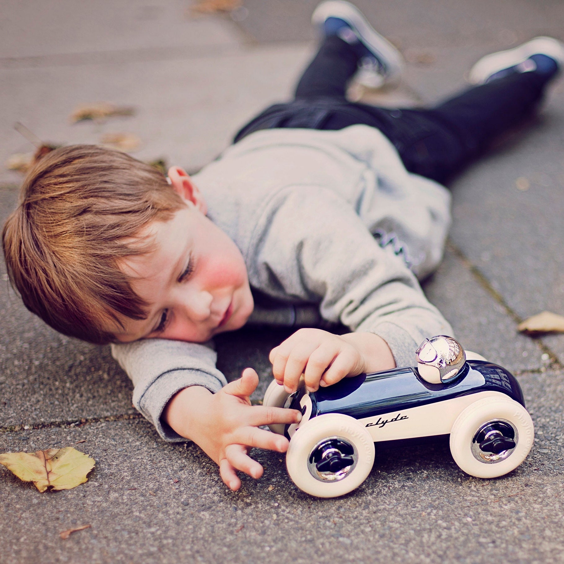 Clyde Racing Toy Car - 1950s Rockabilly Design, Durable ABS Plastic, Safety Tested for Kids 3+ 2