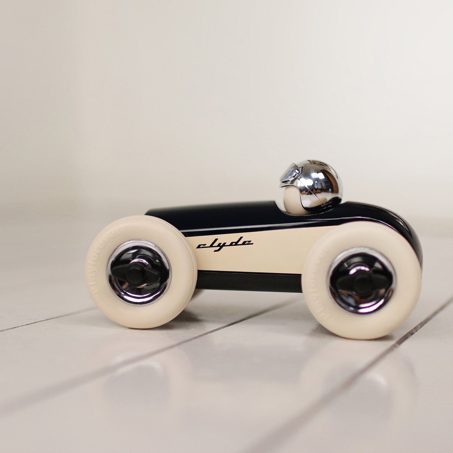Clyde Racing Toy Car - 1950s Rockabilly Design, Durable ABS Plastic, Safety Tested for Kids 3+ 3