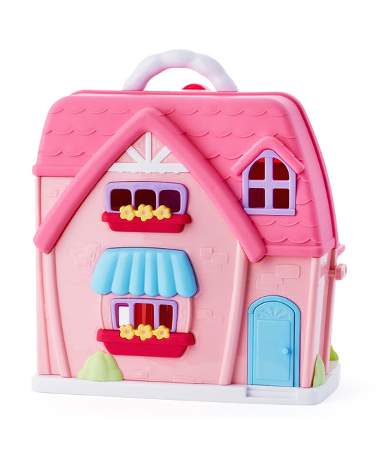 Cottage Dollhouse Playset with Sound Effects, Articulated Dolls, and Colorful Furniture for Kids Ages 3-8 0