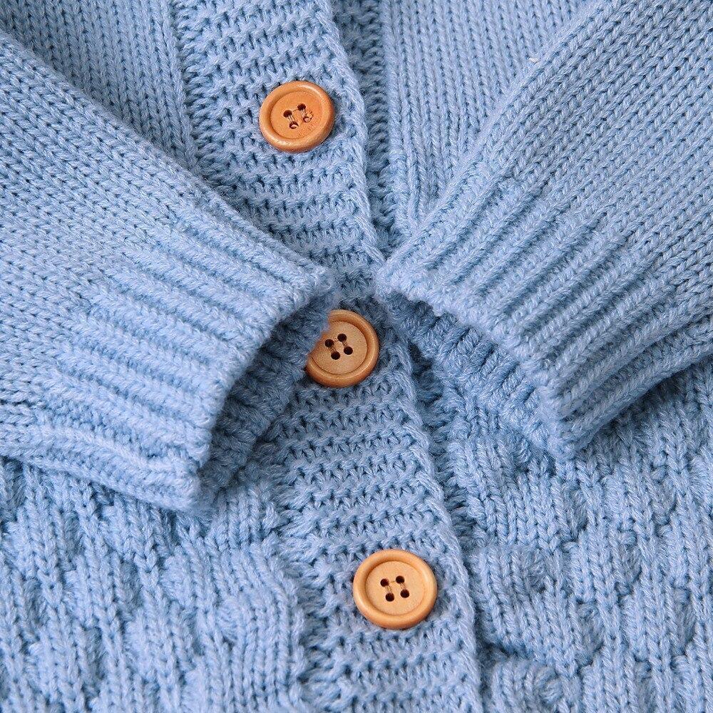 Cozy Knitted Bear Baby Romper with Hood and Plush Ears – Soft Acrylic Infant Romper for Autumn/Winter 5