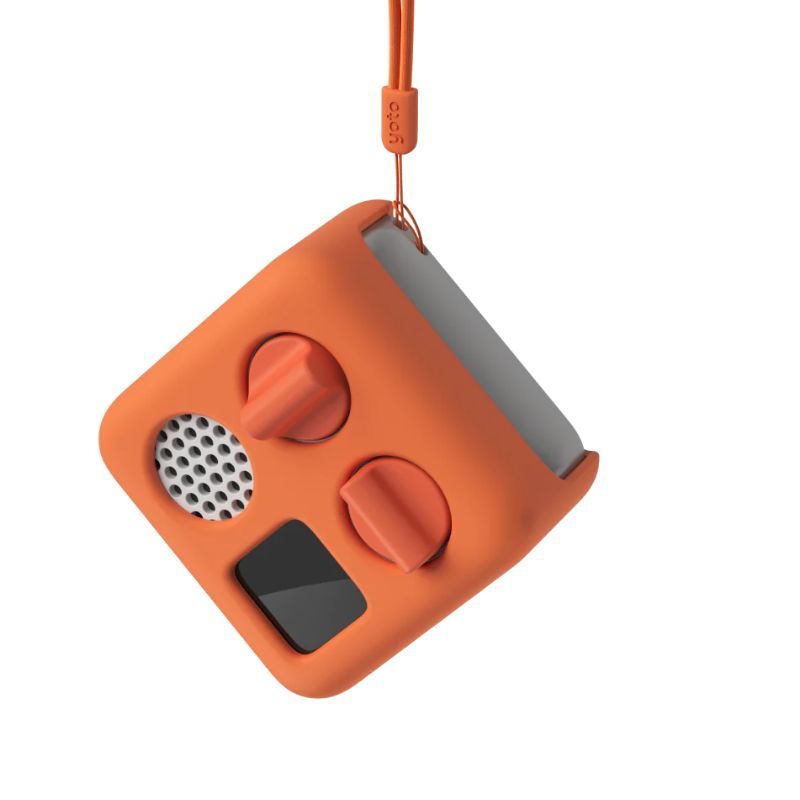 Durable Silicone Carry Case for Yoto Mini Player – Vibrant Orange with Wrist Strap for Easy Carrying 5