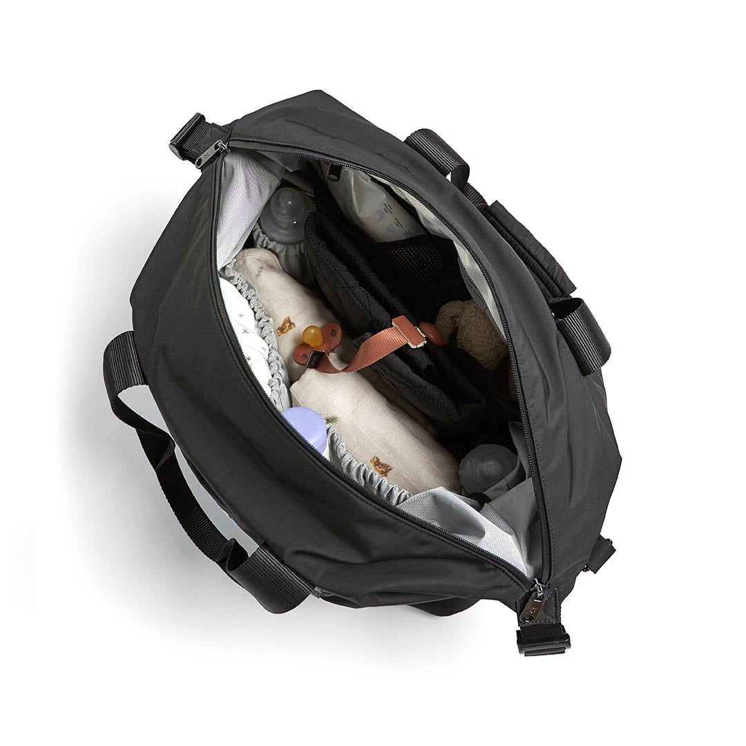 Eco-Friendly Black Holdall Bag with Changing Mat – Versatile Gym and Hospital Travel Bag 4