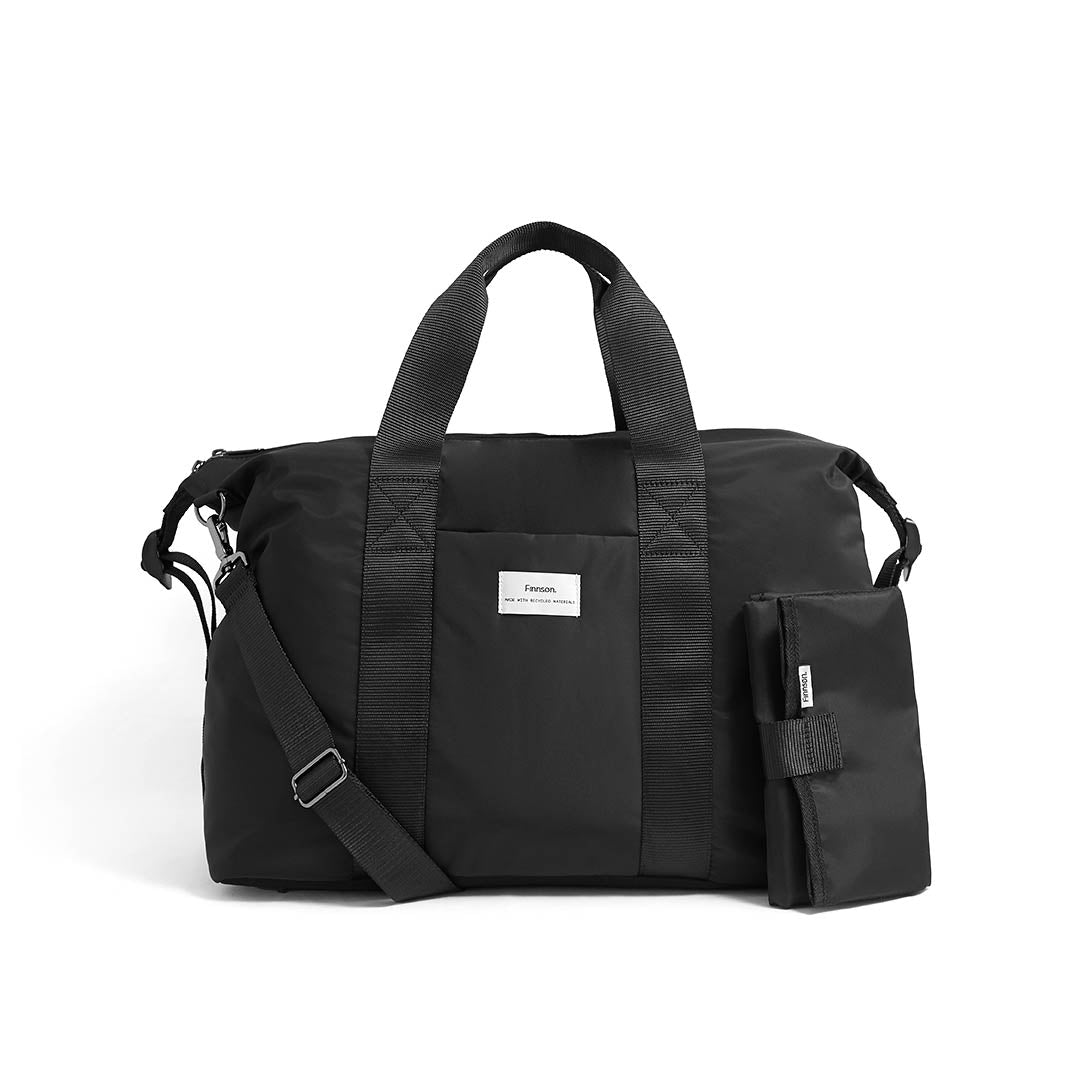 Eco-Friendly Black Holdall Bag with Changing Mat – Versatile Gym and Hospital Travel Bag 5