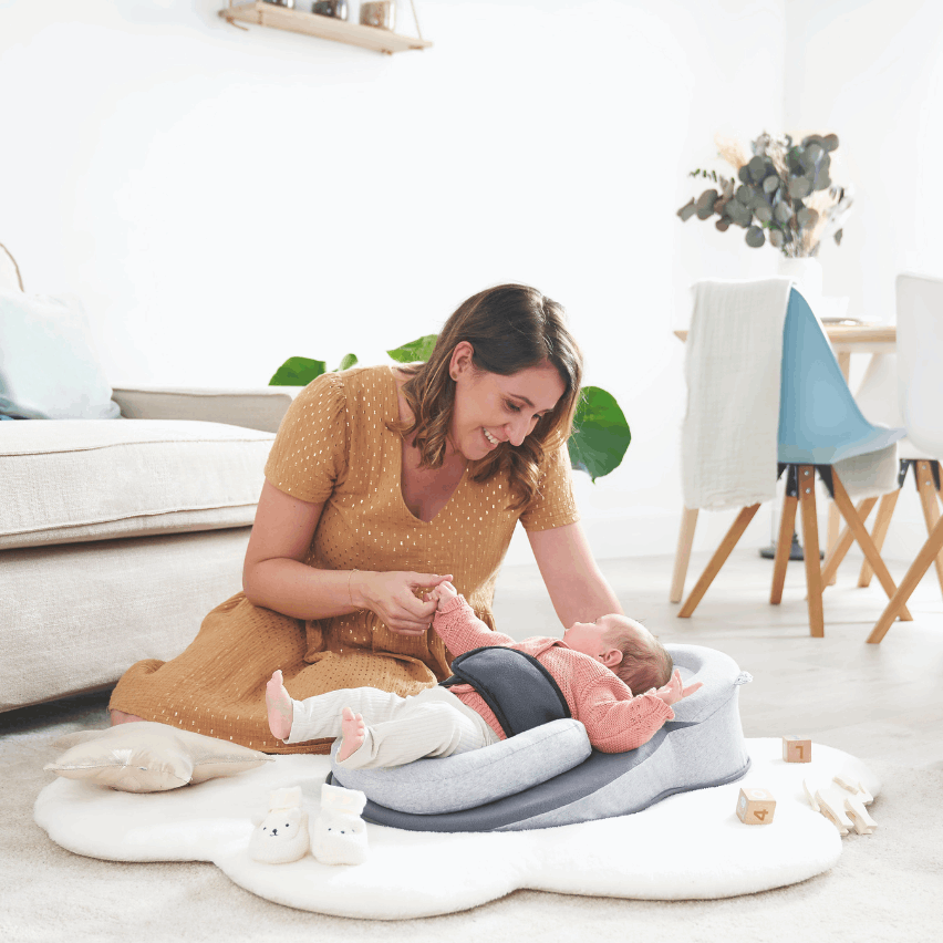 Elevated Baby Lounger for Reflux Relief – Soft Bamboo Fabric, Lightweight and Portable, Pediatrician-Approved Design 4