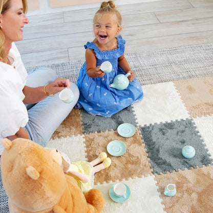 Fluffy Interlocking Floor Mats – Washable Non-Slip EVA Foam for Safe Play Areas – Customizable Sizes and Vibrant Colors 2