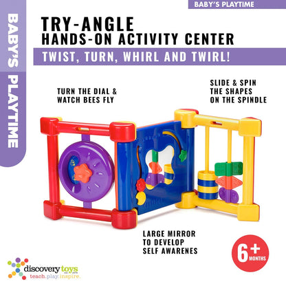 Foldable Baby Activity Center with 5-Sided Sensory Play Mat - Engaging Infant Play Gym for Motor Skill Development 1