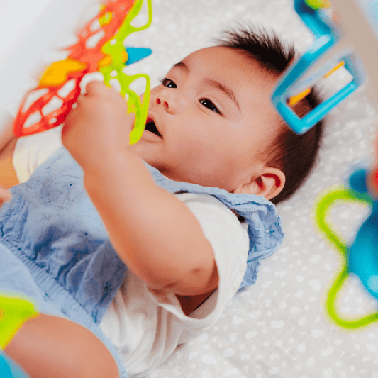 Hospital-Grade Infant Play Gym with Sensory Toys - Safe, Portable, Easy to Clean Activity Gym for Ages 1–15 Months 0