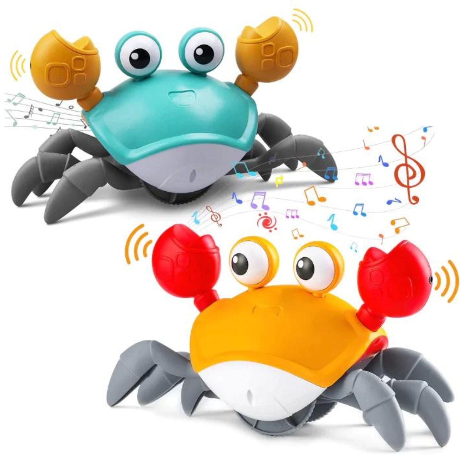 Interactive Crawling Crab Toy for Tummy Time – Smart Sensor Educational Baby Toy with Lights and Sounds, Rechargeable ABS 6