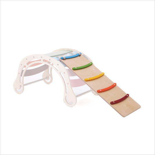 Montessori Climbing Frame and Slide Ramp for Kids – Dual Functionality, Durable Wooden Design, Safe for Ages 24 Months and Up 0
