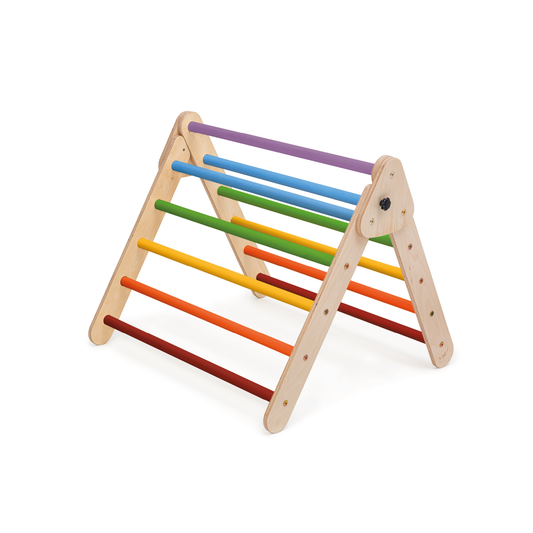 Pikler Triangle Climbing Frame with Slide for Toddlers – Indoor Children's Climbing Frame for Motor Skill Development 0