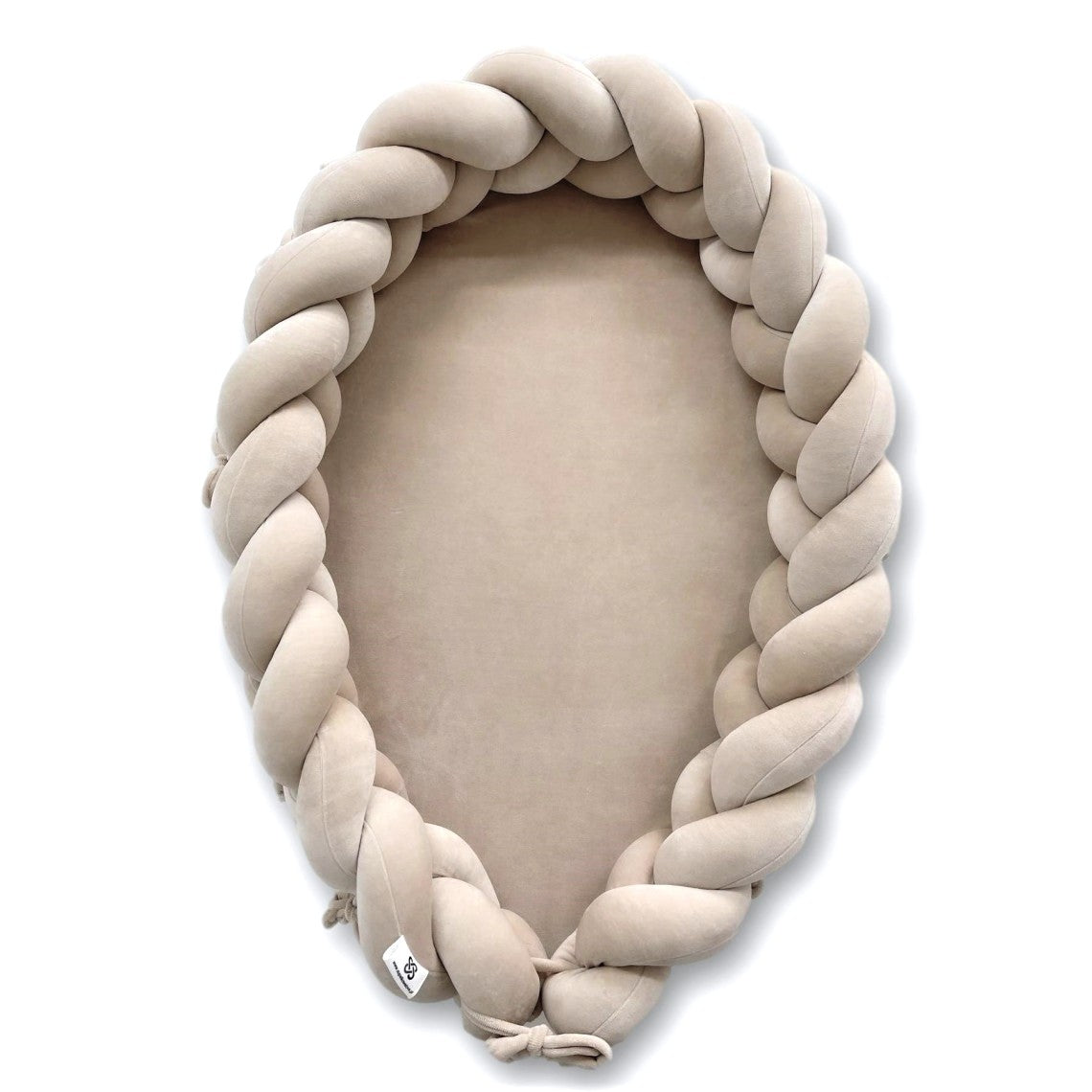 Plaited Cotton Velvet Baby Nest with Hypoallergenic Filling – Cozy Newborn Sleep Pod for Safe Rest and Play 0
