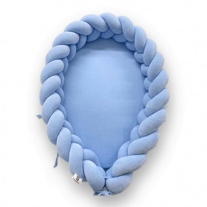 Plaited Cotton Velvet Baby Nest with Hypoallergenic Filling – Cozy Newborn Sleep Pod for Safe Rest and Play 11