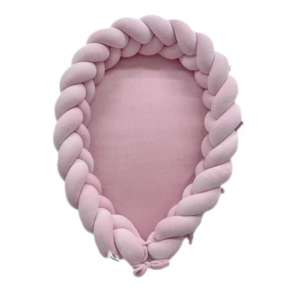 Plaited Cotton Velvet Baby Nest with Hypoallergenic Filling – Cozy Newborn Sleep Pod for Safe Rest and Play 12