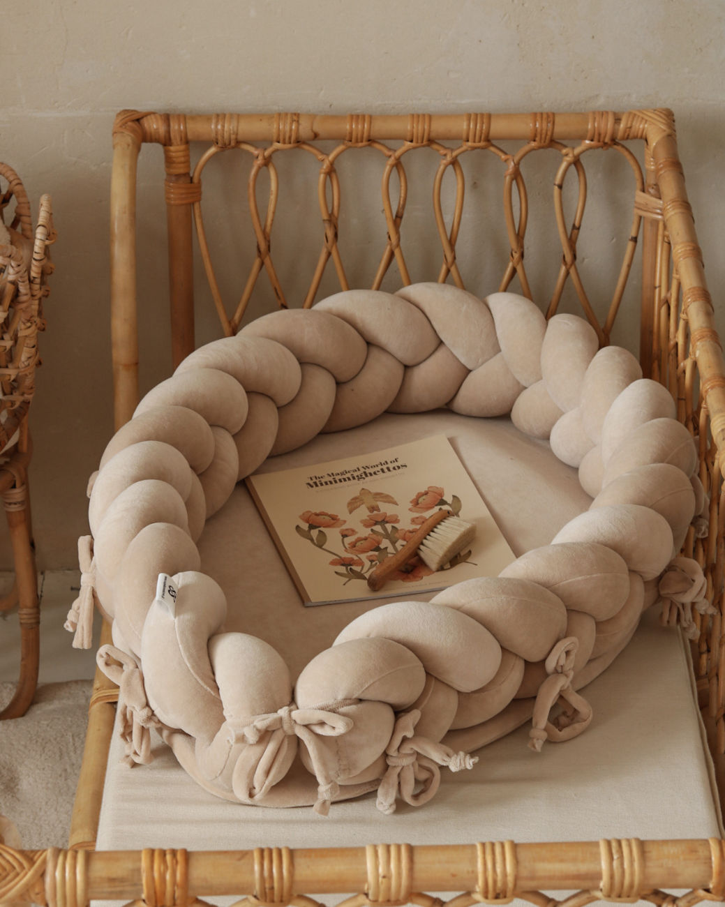 Plaited Cotton Velvet Baby Nest with Hypoallergenic Filling – Cozy Newborn Sleep Pod for Safe Rest and Play 2