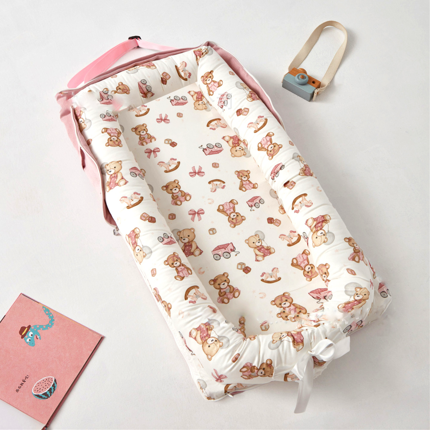 Portable Baby Lounger Pillow – Lightweight Memory Foam Newborn Lounger for Comfortable Rest and Travel 1