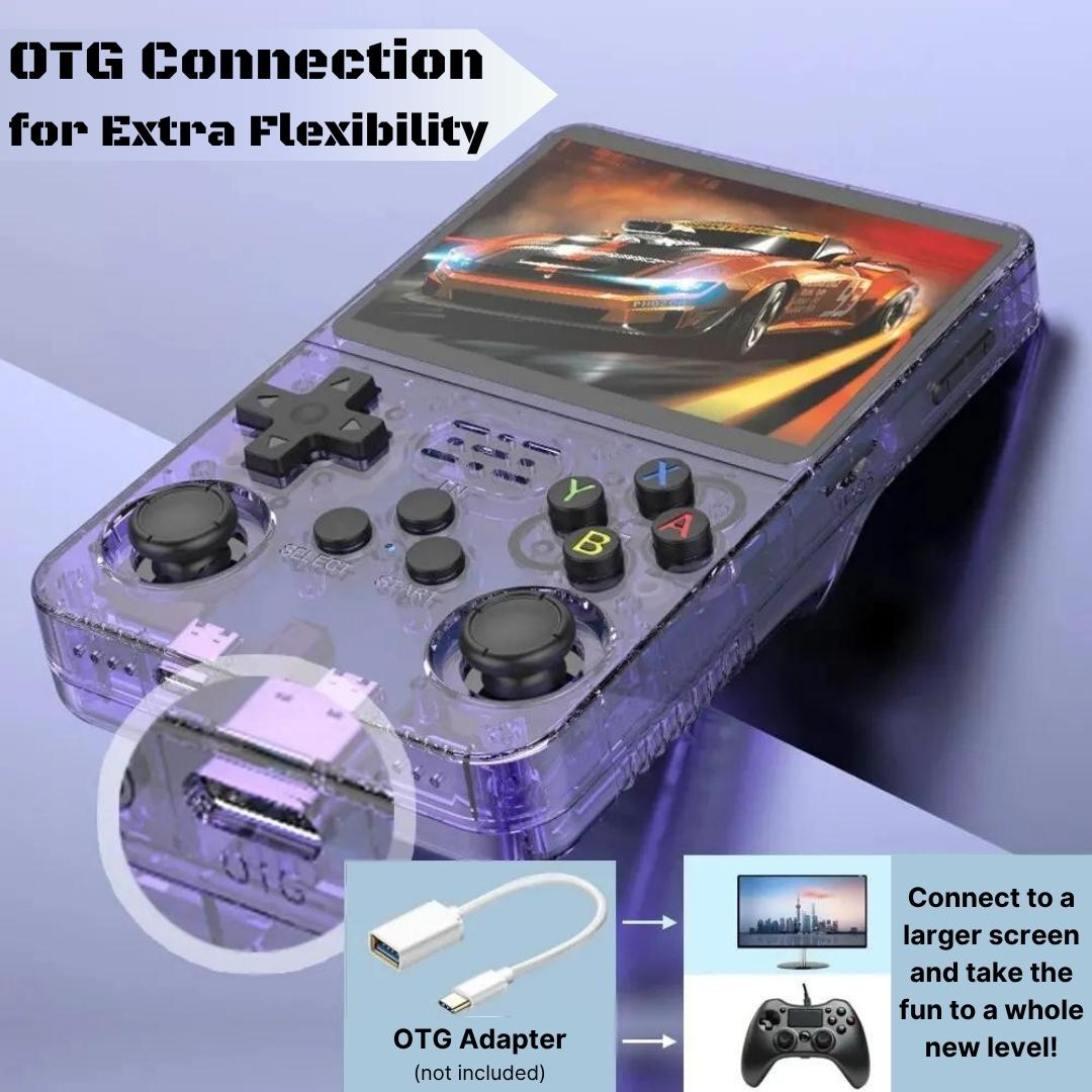 Retro Handheld Gaming Console with 25,000 Games – 3.5-Inch IPS Screen and Dual Joystick Control for Portable Gaming 4