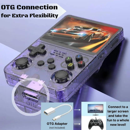Retro Handheld Gaming Console with 25,000 Games – 3.5-Inch IPS Screen and Dual Joystick Control for Portable Gaming 4