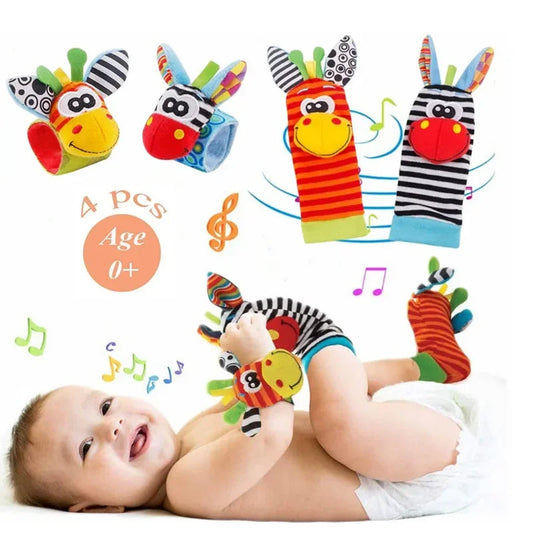 Sensory Baby Plush Socks and Wristband 0