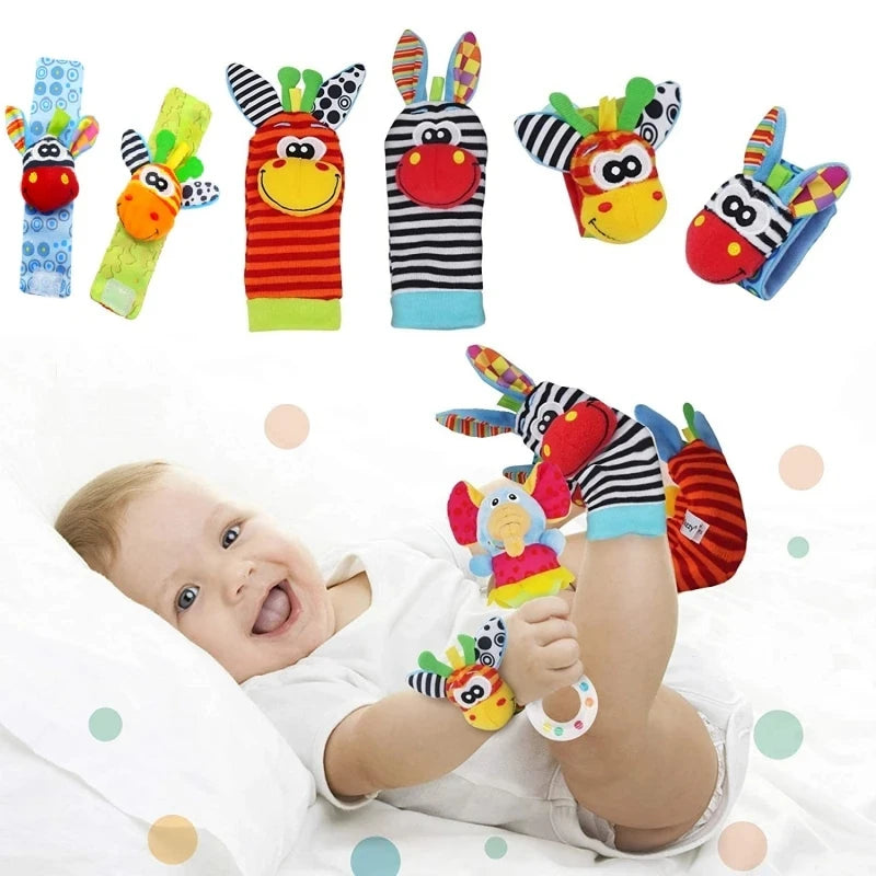 Sensory Baby Plush Socks and Wristband 1