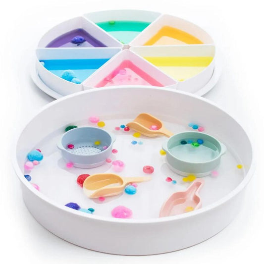 Sensory Play Tray with Removable Compartments and Lid – Versatile Activity Organizer for Messy Play and Creative Fun 0