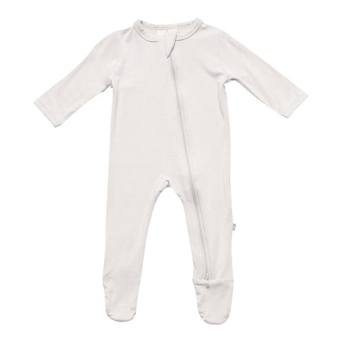 Soft Bamboo Rayon Zippered Baby Footie with Grips for 6-12 Months – Modern Earthy Colors, Stretchy and Breathable Design 0