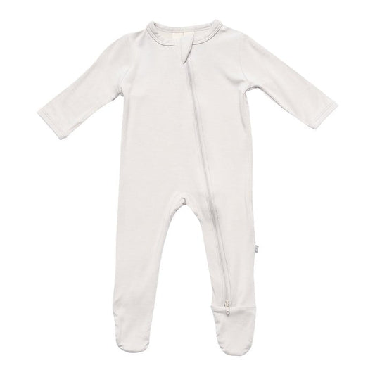 Soft Bamboo Rayon Zippered Baby Footie with Grips for 6-12 Months – Modern Earthy Colors, Stretchy and Breathable Design 0
