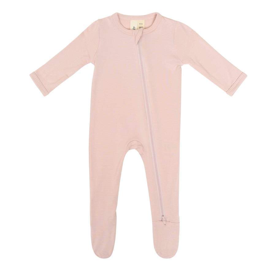 Soft Bamboo Rayon Zippered Baby Footie with Grips for 6-12 Months – Modern Earthy Colors, Stretchy and Breathable Design 1