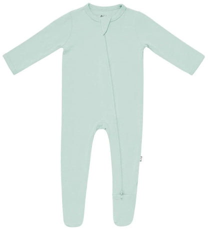 Soft Bamboo Rayon Zippered Baby Footie with Grips for 6-12 Months – Modern Earthy Colors, Stretchy and Breathable Design 12