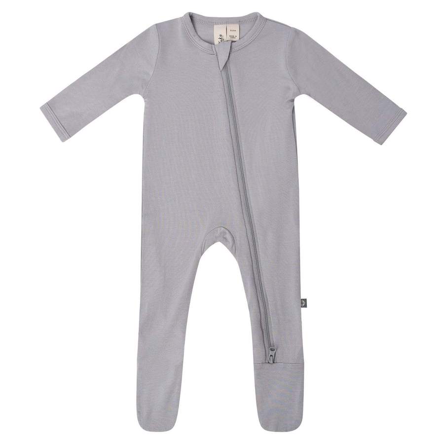 Soft Bamboo Rayon Zippered Baby Footie with Grips for 6-12 Months – Modern Earthy Colors, Stretchy and Breathable Design 4
