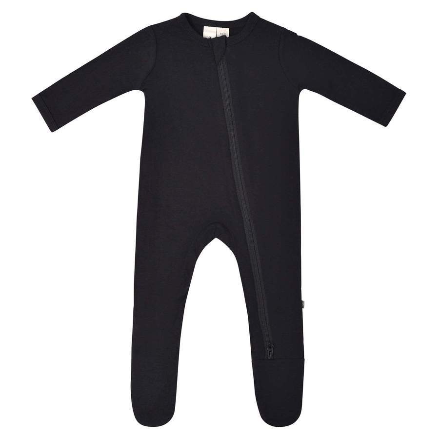Soft Bamboo Rayon Zippered Baby Footie with Grips for 6-12 Months – Modern Earthy Colors, Stretchy and Breathable Design 5