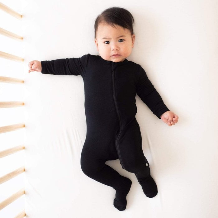 Soft Bamboo Rayon Zippered Baby Footie with Grips for 6-12 Months – Modern Earthy Colors, Stretchy and Breathable Design 6