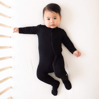 Soft Bamboo Rayon Zippered Baby Footie with Grips for 6-12 Months – Modern Earthy Colors, Stretchy and Breathable Design 6