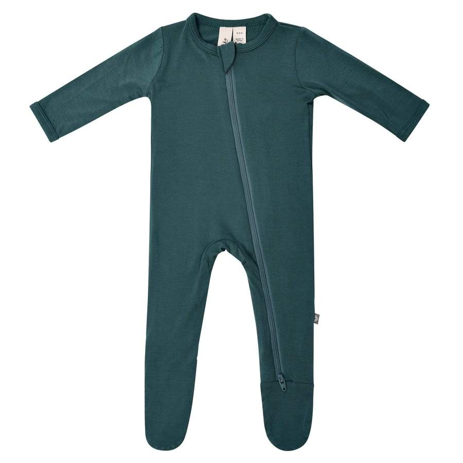 Soft Bamboo Rayon Zippered Baby Footie with Grips for 6-12 Months – Modern Earthy Colors, Stretchy and Breathable Design 7