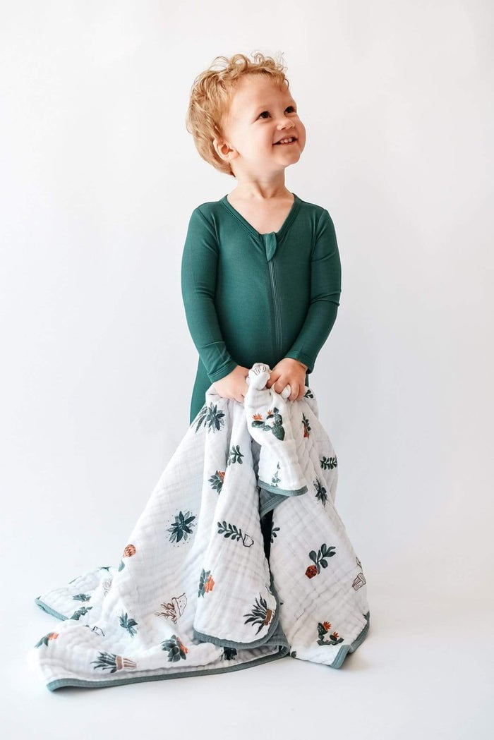 Soft Bamboo Rayon Zippered Baby Footie with Grips for 6-12 Months – Modern Earthy Colors, Stretchy and Breathable Design 8