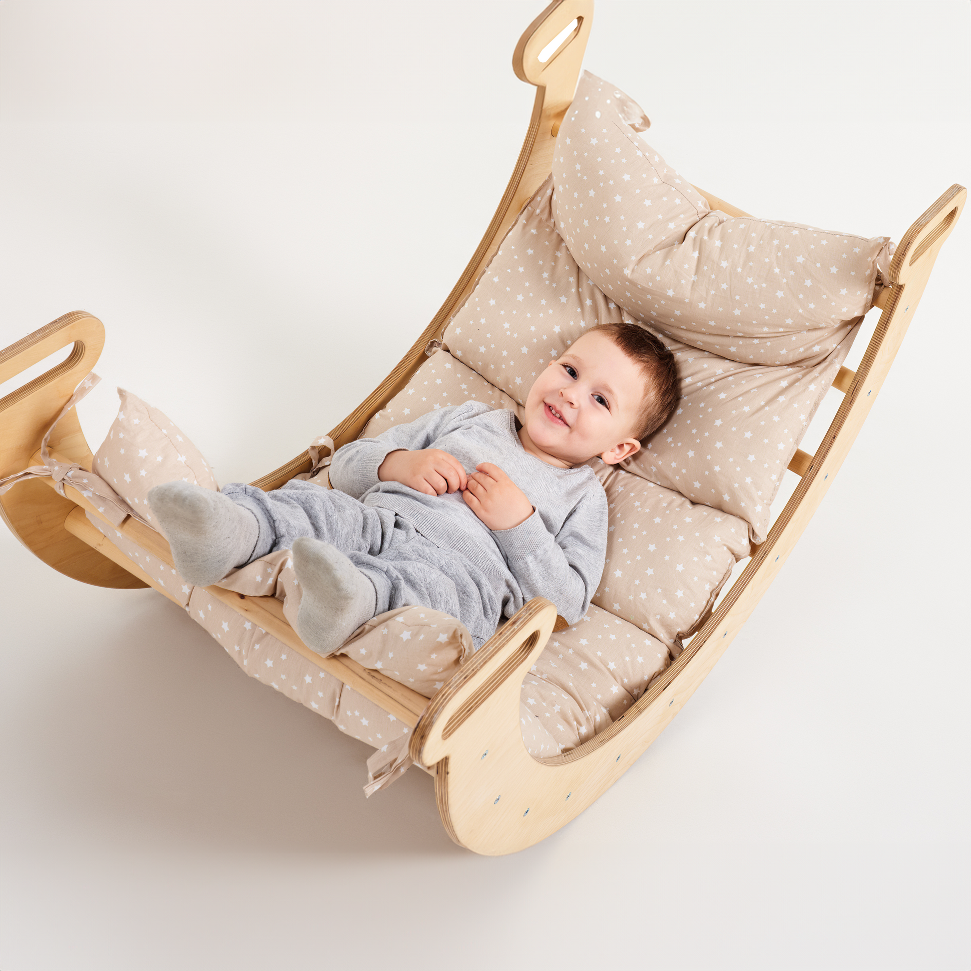 Soft Cotton Cushion with Star Pattern for Climbing Arc – Lightweight, Machine Washable, Ideal for Montessori Play and Relaxation 2