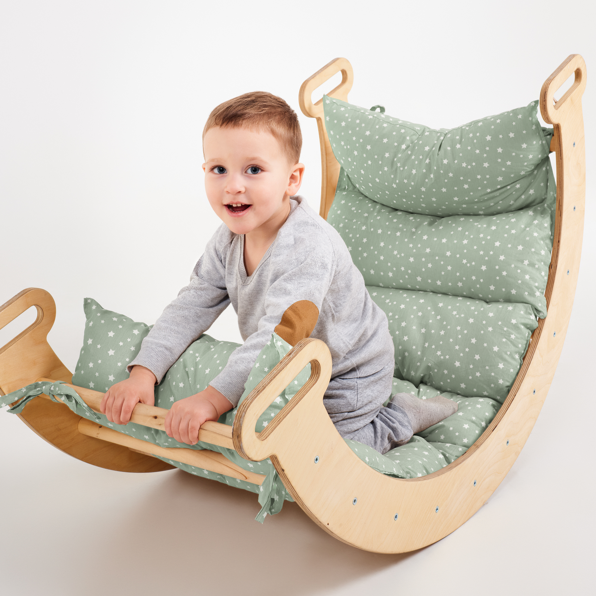 Soft Cotton Cushion with Star Pattern for Climbing Arc – Lightweight, Machine Washable, Ideal for Montessori Play and Relaxation 3