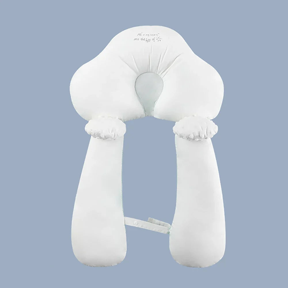 Soft Organic Cotton Baby Pillow - Adjustable U-Shape Neck Support for Safe Sleep and Proper Head Shaping 3