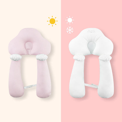 Soft Organic Cotton Baby Pillow - Adjustable U-Shape Neck Support for Safe Sleep and Proper Head Shaping 8