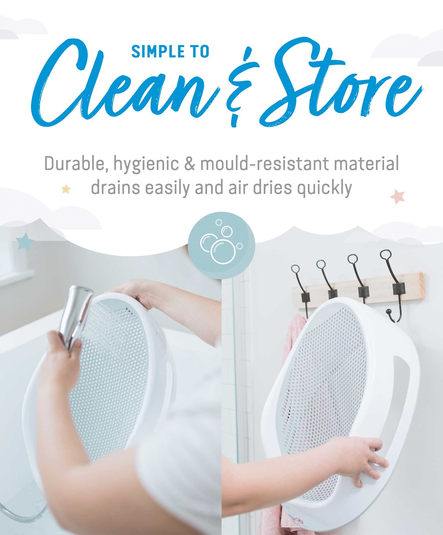 Soft Touch Baby Bath Support for Infants – Comfortable and Safe Design with Suction Cups, Grey 5