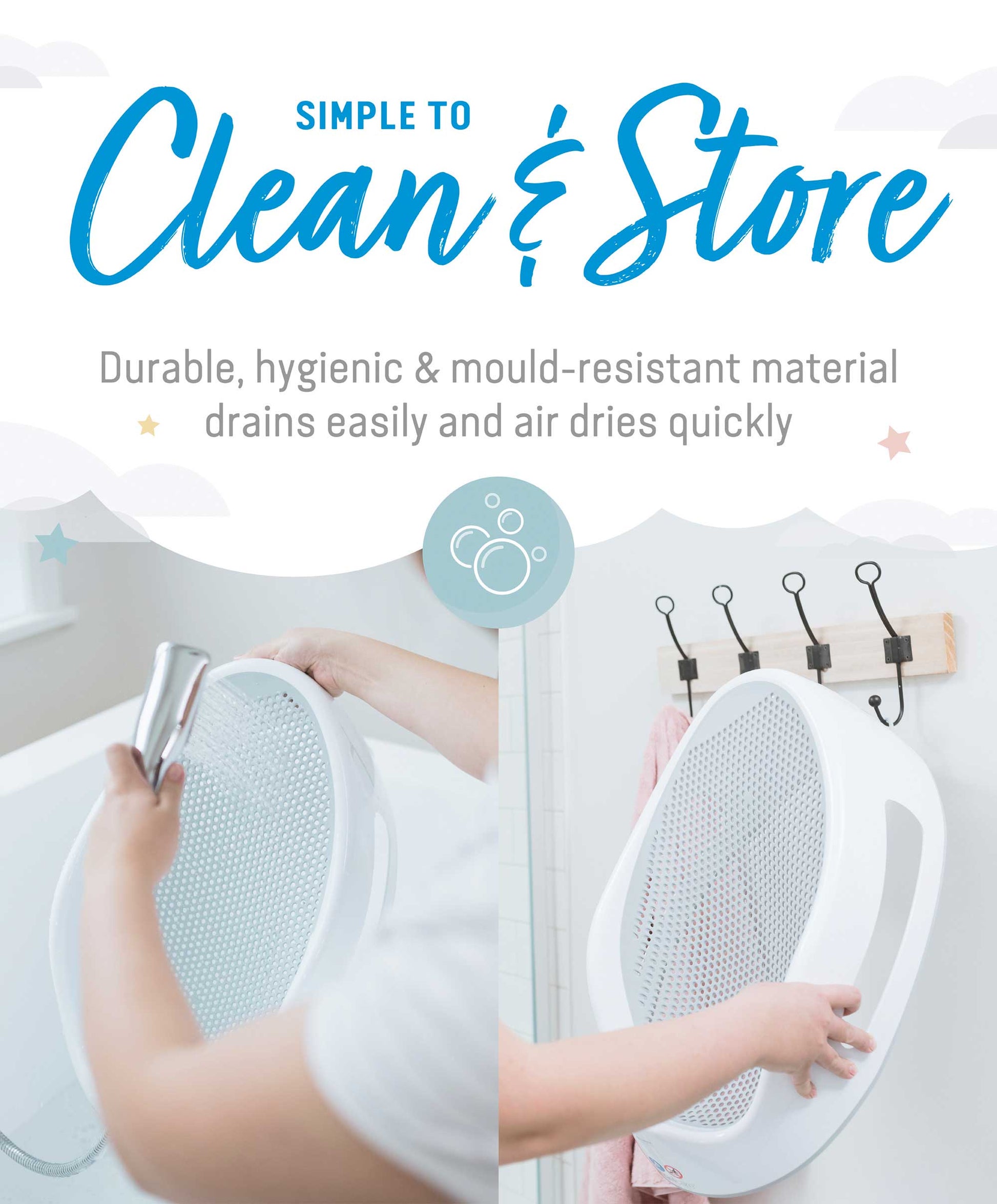 Soft Touch Baby Bath Support for Infants – Comfortable and Safe Design with Suction Cups, Grey 5
