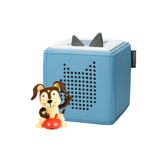 Toniebox Starter Set – Light Blue Audio System for Kids with Favorite Children's Songs and Charging Station 0