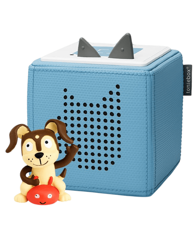 Toniebox Starter Set – Light Blue Audio System for Kids with Favorite Children's Songs and Charging Station 5