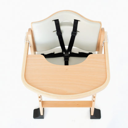 Wooden Adjustable Baby High Chair with EZ-Seat Technology – Sustainable Beechwood Design for All Ages 5