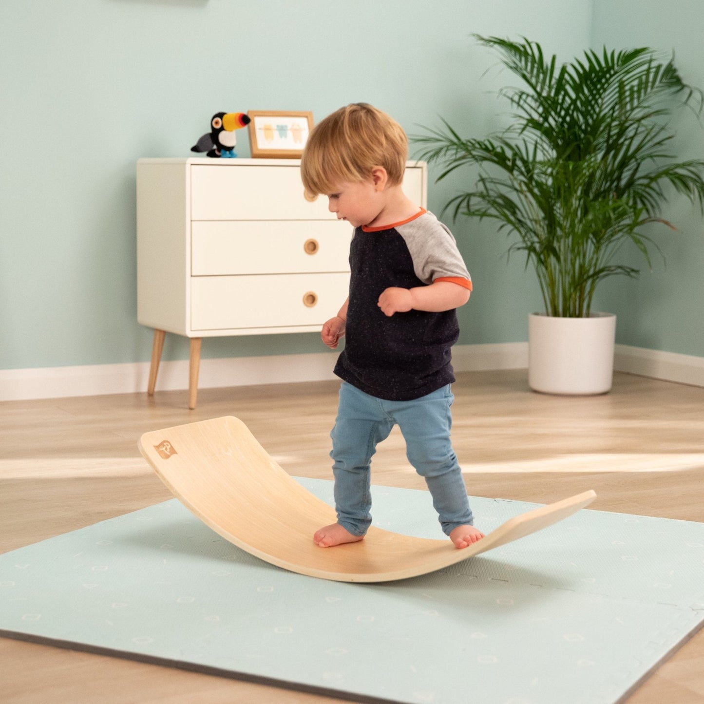 Wooden Balance Board for Kids - Montessori Wobble Board to Enhance Balance, Coordination, and Core Strength, FSC Certified 1