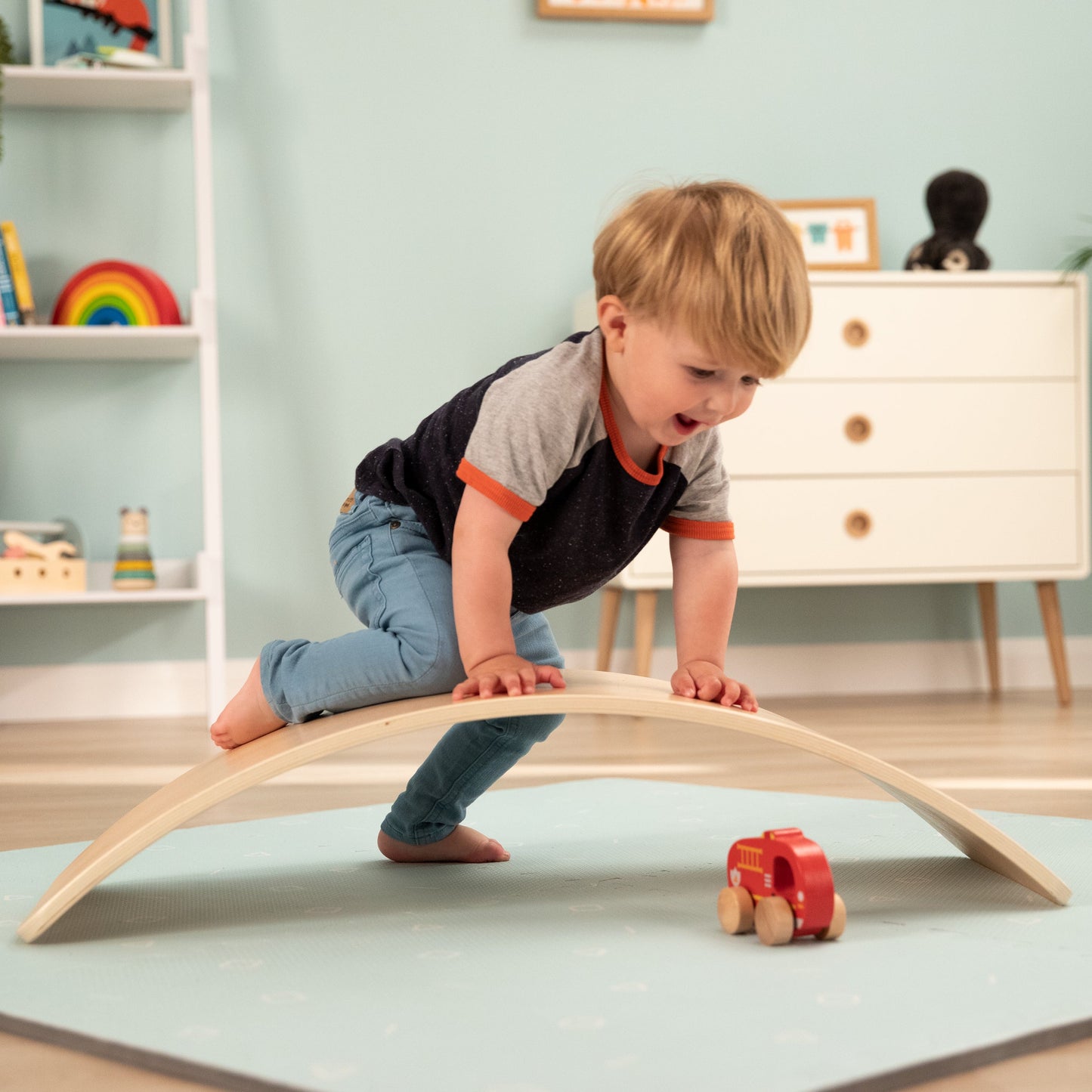 Wooden Balance Board for Kids - Montessori Wobble Board to Enhance Balance, Coordination, and Core Strength, FSC Certified 2