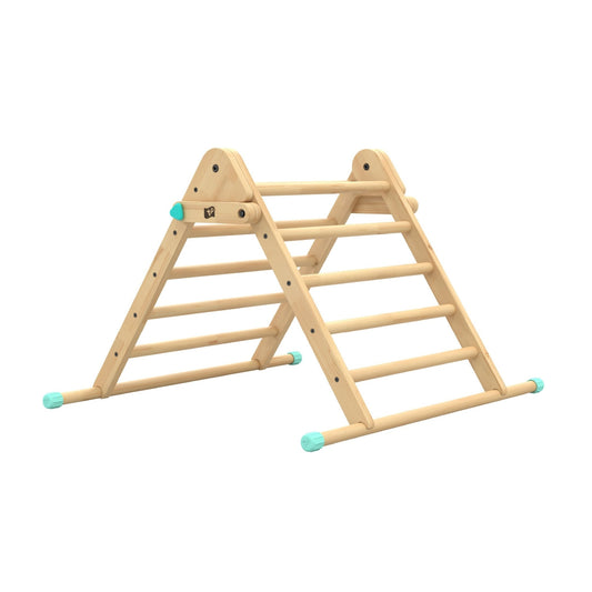 Wooden Climbing Frame Triangle for Toddlers – Eco-Friendly Montessori Indoor Play Equipment with Foldable Design and Anti-Slip Feet 0